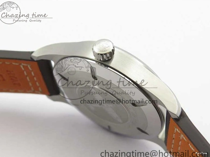 MIROTIME 0224 Original Pilot IW326803 SS MK 1:1 Best Edition Black Dial on Brown Leather Strap MIYOTA 7146